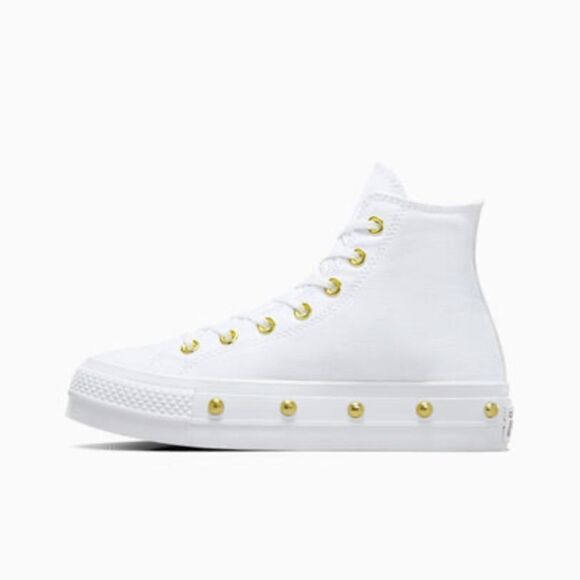 Converse Chuck Taylor All Star Lift Platform Star Studded Sneaker Shoes Size 8 - Picture 9 of 15